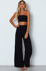 Ocean View Palazzo Pant Black