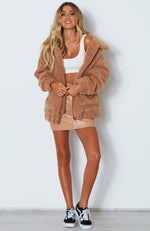 Downtown Teddy Jacket Camel