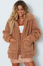 Downtown Teddy Jacket Camel