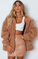 Downtown Teddy Jacket Camel