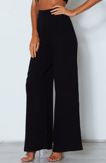 Ocean View Palazzo Pant Black