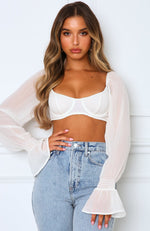 Sheer Perfection Crop White