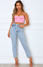 Most Wanted Crop Neon Pink