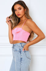 Most Wanted Crop Neon Pink