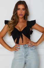 Set Sail Crop Black