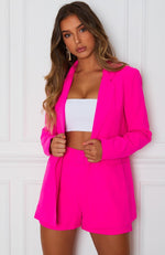 Get In Line Blazer Hot Pink