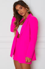 Get In Line Blazer Hot Pink