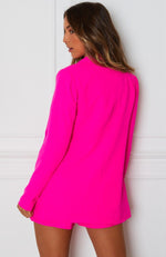 Get In Line Blazer Hot Pink