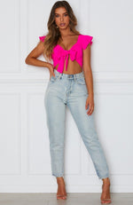 Set Sail Crop Hot Pink