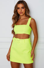 Miami Heat Mini Skirt Neon Yellow