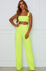 Revive Buckle Pants Neon Yellow