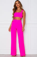 Revive Buckle Pants Hot Pink