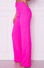 Revive Buckle Pants Hot Pink