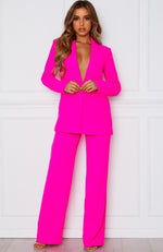 Revive Buckle Pants Hot Pink