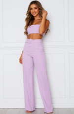 Revive Buckle Pants Lilac