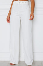 Revive Buckle Pants White