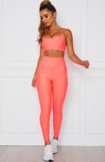 Alexis Panel Leggings Coral