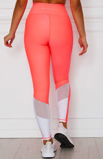 Alexis Panel Leggings Coral