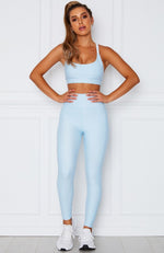 Aria Logo Sports Bra Baby Blue