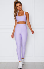 Aria Logo Sports Bra Lilac