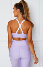 Aria Logo Sports Bra Lilac