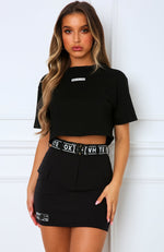 Surrender Cropped Tee Black