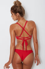 Isla Bikini Top Red