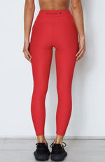 Lulu Logo Leggings Red