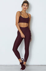 Lulu Logo Leggings Merlot