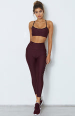 Lulu Logo Leggings Merlot