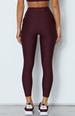 Lulu Logo Leggings Merlot