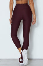 Lulu Logo Leggings Merlot