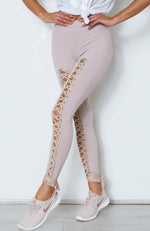 Suri Lace Up Leggings Ash Mauve