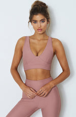 Ivy Sports Bra Dusty Rose