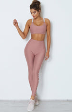 Bea Logo Leggings Dusty Rose