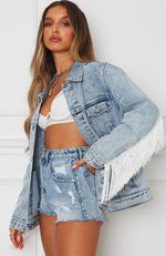 Summer Nights Denim Jacket Washed Blue Denim