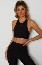 High Alert Mesh Sports Bra Black