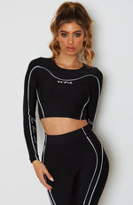 Limitless Long Sleeve Crop Black