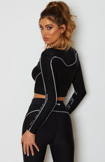 Limitless Long Sleeve Crop Black