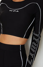 Limitless Long Sleeve Crop Black