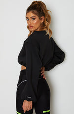 Nobody's Business Cropped Sweater Black