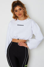 Nobody's Business Cropped Sweater White