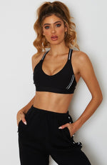 No Playin' Sports Bra Black