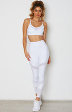 Fair Play Mesh Sports Bra White