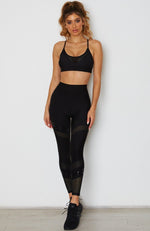 Set The Bar Mesh Leggings Black