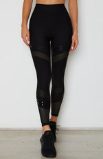 Set The Bar Mesh Leggings Black