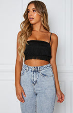 Elevate Crop Black