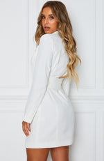 Join The Club Blazer Dress White