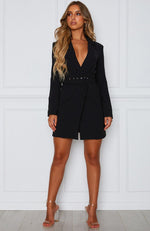 Join The Club Blazer Dress Black