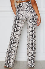 Nostalgia Pants Beige Snake Print